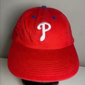 Phillies red long bill Baseball Cap